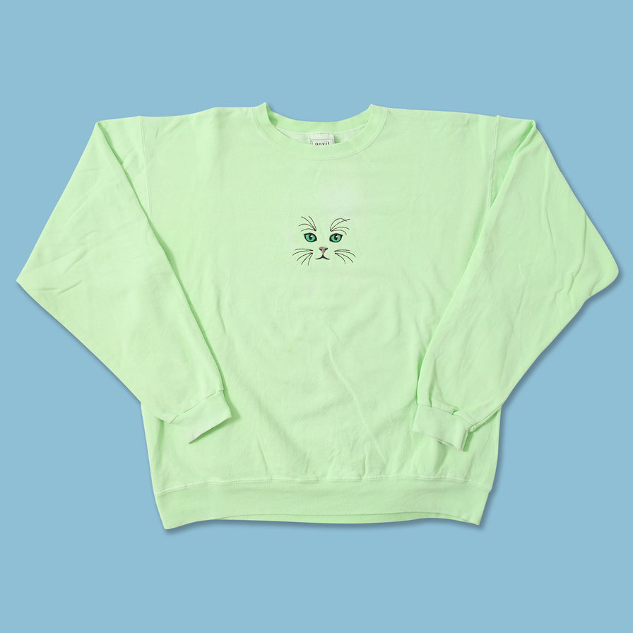 Vintage Cats Sweater Large 