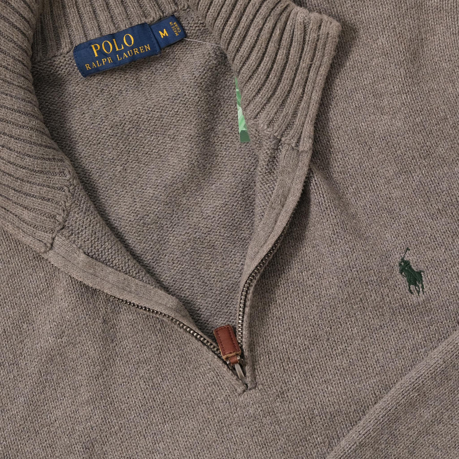 Polo Ralph Lauren Q-Zip Knit Sweater Medium 