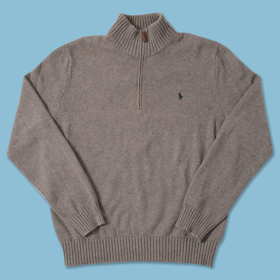 Polo Ralph Lauren Q-Zip Knit Sweater Medium 
