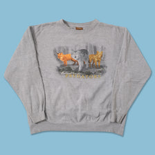 Vintage Wolves Sweater XLarge 
