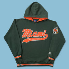 Vintage Starter Miami Hurricanes Hoody XLarge 
