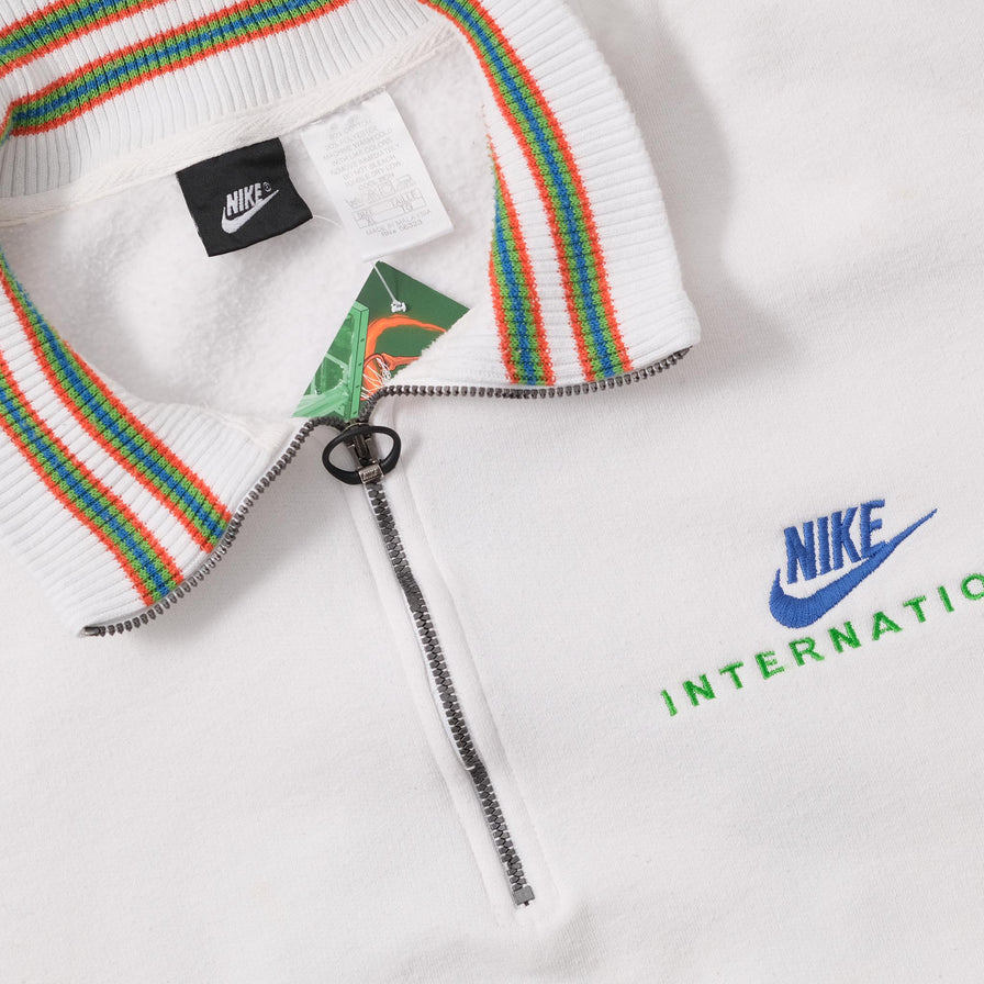 Vintage Nike International Q-Zip Sweater XLarge 