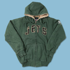 Vintage New York Jets Padded Zip Hoody Medium 