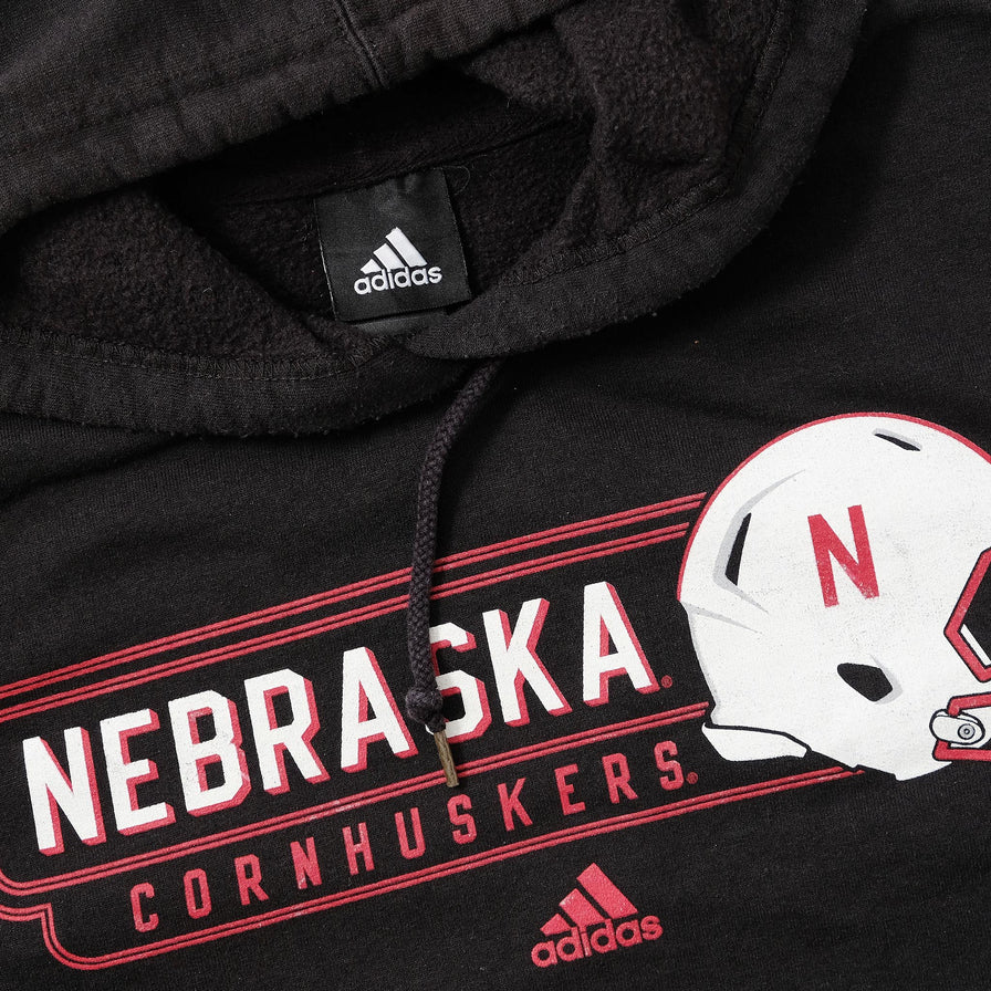 Vintage adidas Nebraska Huskers Hoody XLarge 