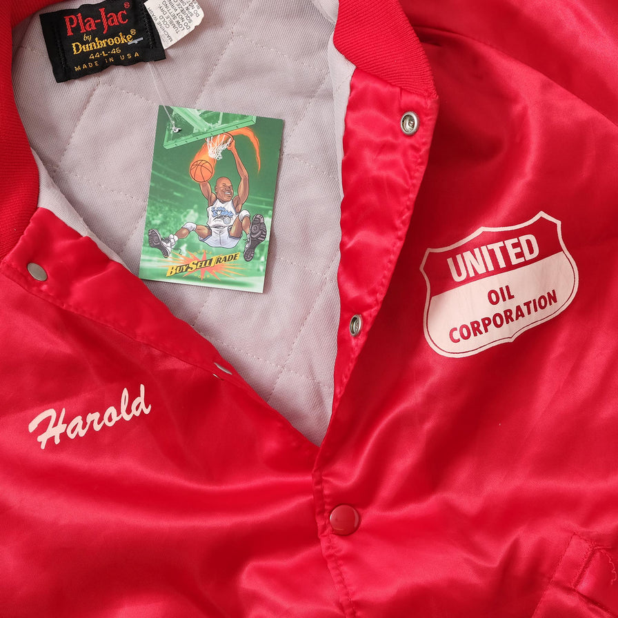 Vintage Satin Varsity Jacket Medium 