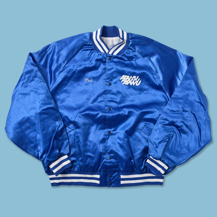 Vintage Satin Varsity Jacket XXL 