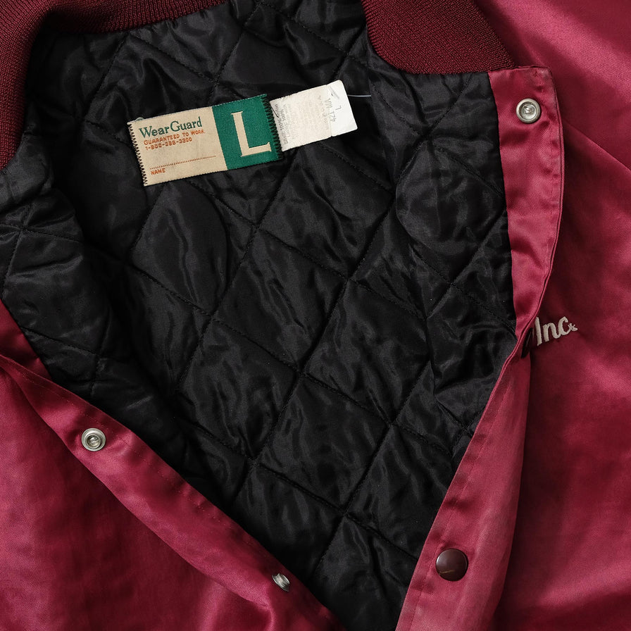 Vintage Satin Varsity Jacket Large 
