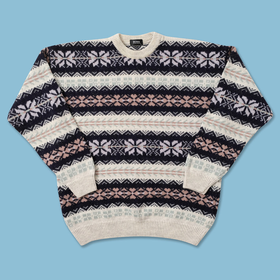 Vintage Hugo Boss Knit Sweater Large 