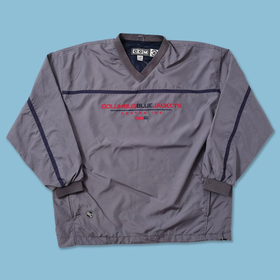 Vintage Columbus Blue Jackets Windbreaker XLarge 