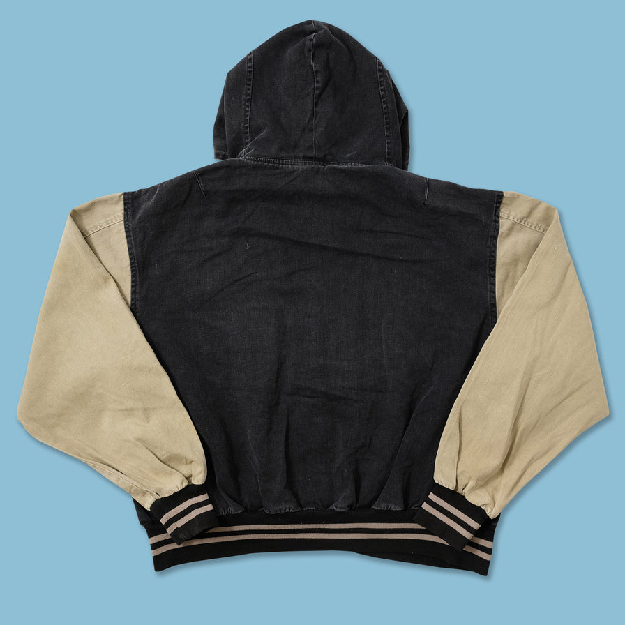 Vintage Denim Varsity Jacket Large 