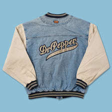 Vintage Dr. Pepper Denim Varsity Jacket XXL 