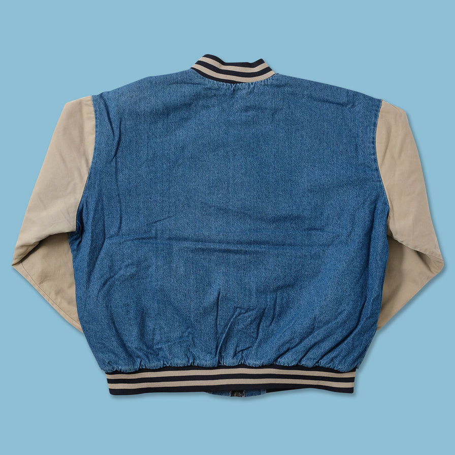 Vintage Denim Varsity Jacket 3XL 