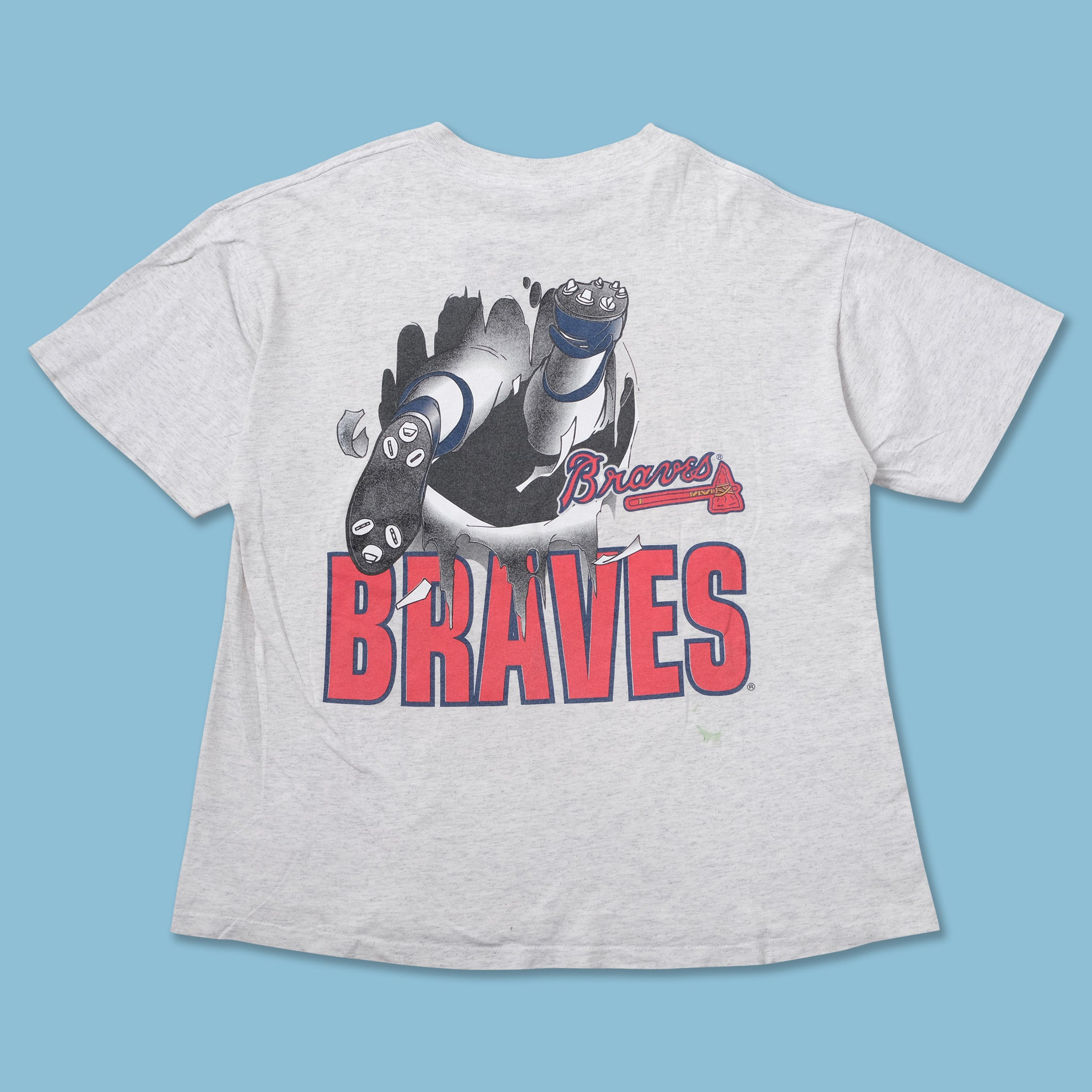 Vintage Braves Retro Three Stripe Weathered Shirt Long Sleeve T-Shirt