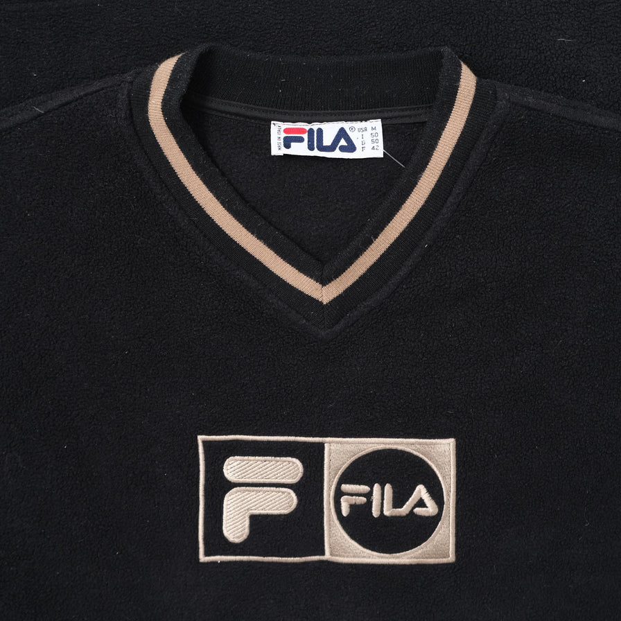 Vintage Fila V-Neck Fleece Medium 