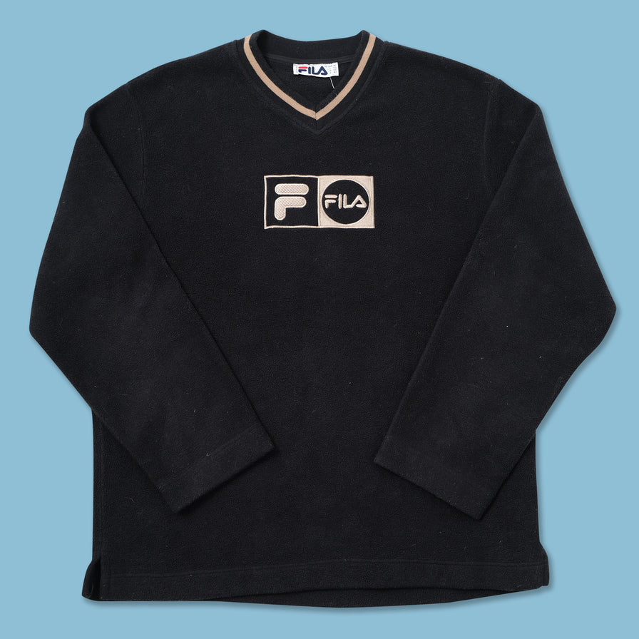 Vintage Fila V-Neck Fleece Medium 