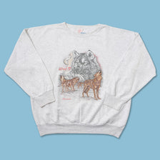 Vintage Wolf Sweater XLarge 