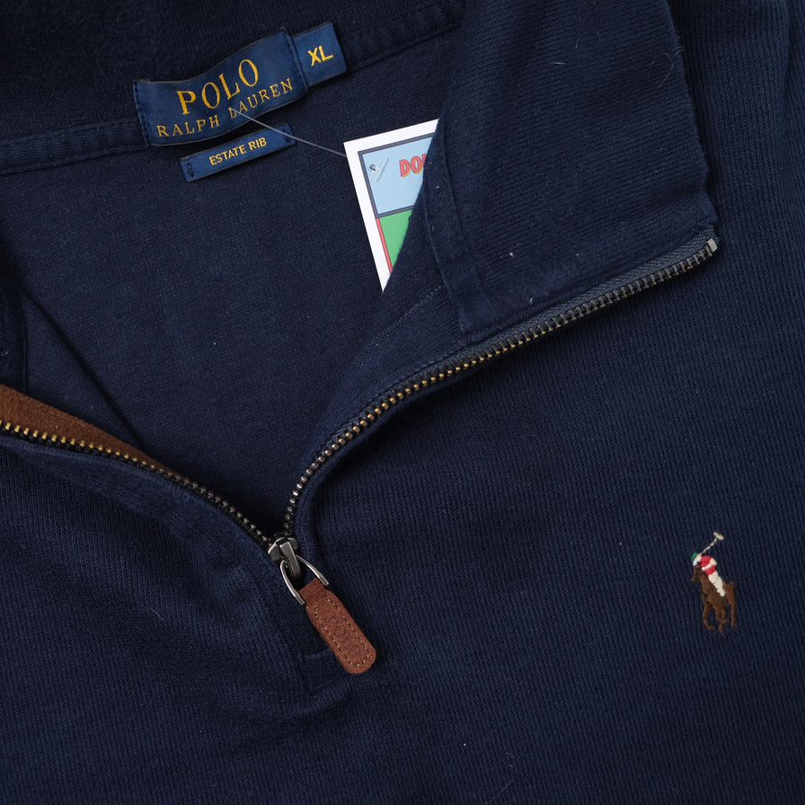 Vintage Polo Ralph Lauren Q-Zip Sweater XLarge 