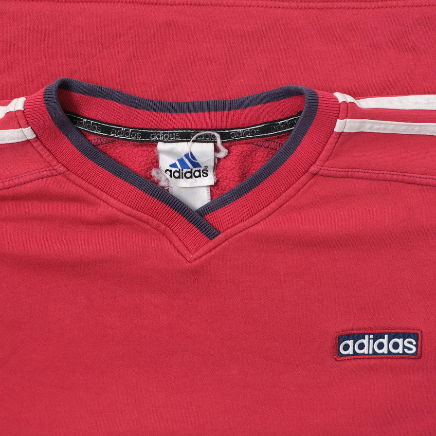 Vintage adidas V-Neck Sweater Large 