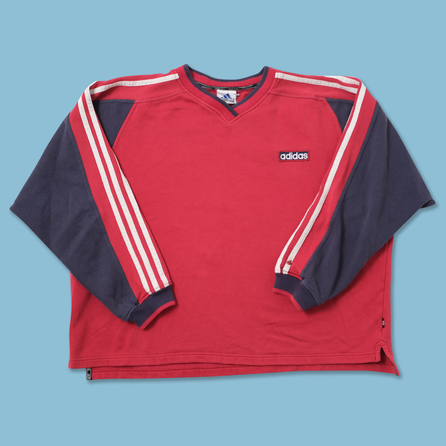 Vintage adidas V-Neck Sweater Large 