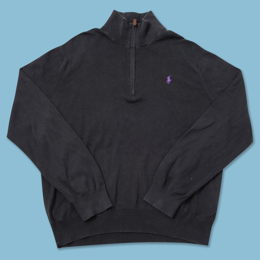 Vintage Polo Ralph Lauren Q-Zip Sweater Large 