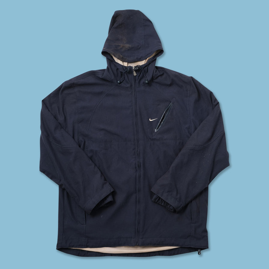 Vintage Nike Hooded Track Jacket Large 