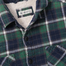 Faux Fur Lined Flannell Shirt Small 