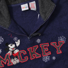 Vintage Mickey Mouse Q-Zip Fleece Large 