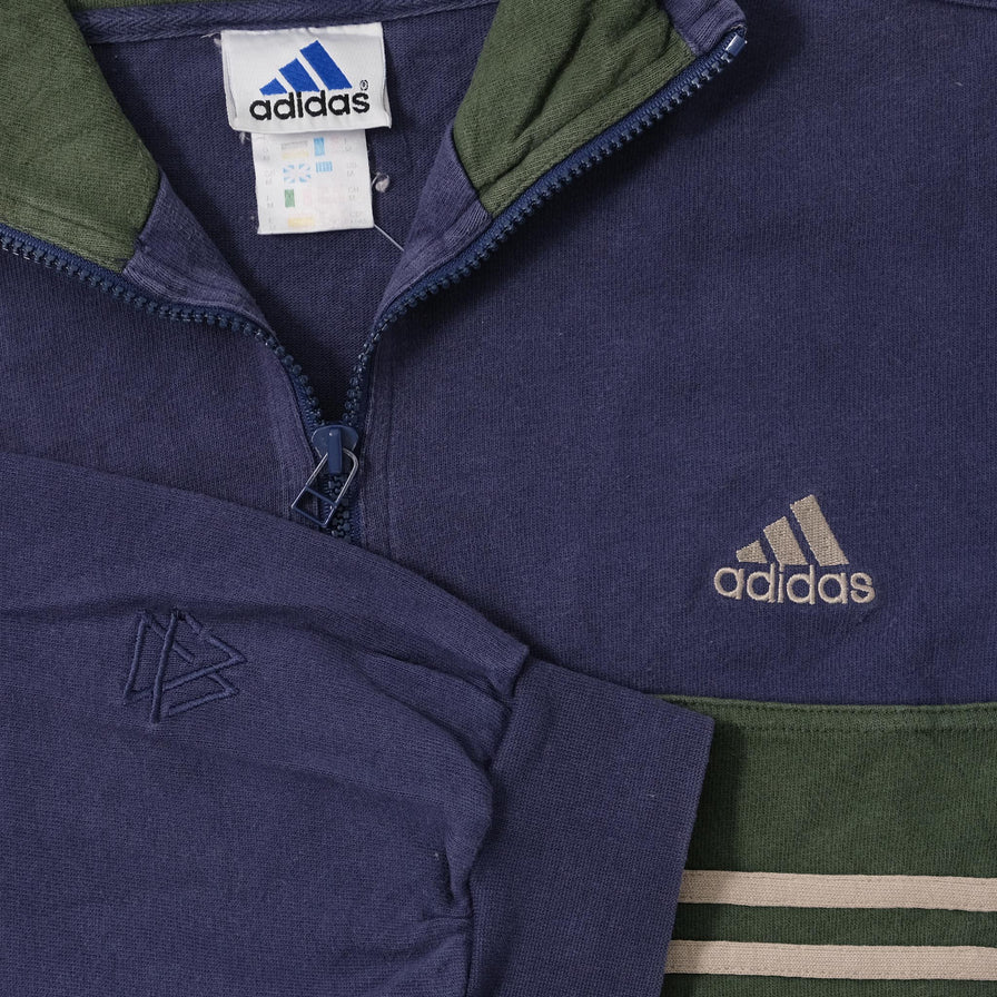 Vintage adidas Q-Zip Sweater Medium 