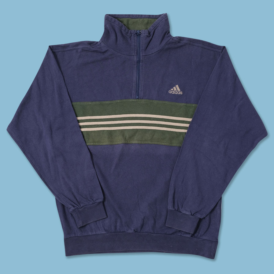 Vintage adidas Q-Zip Sweater Medium 