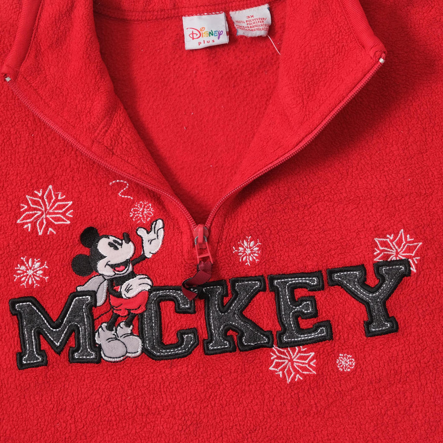 Vintage Mickey Mouse Q-Zip Fleece 3XLarge 