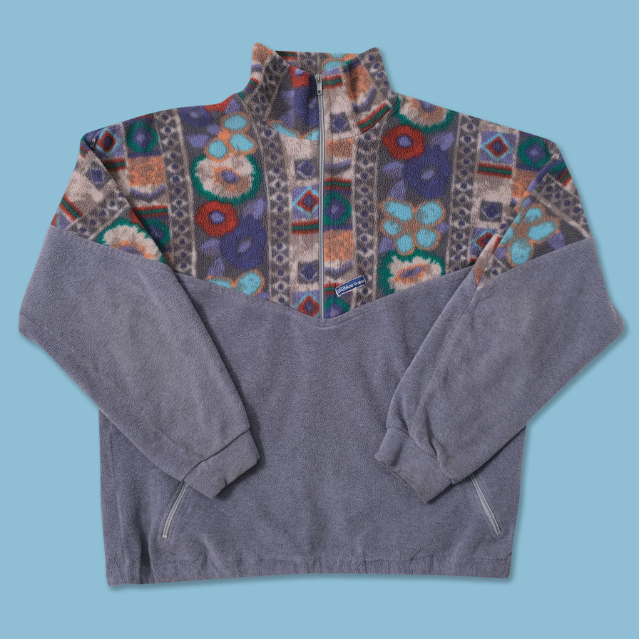 Vintage Blue Ocean Halfzip Fleece Medium 