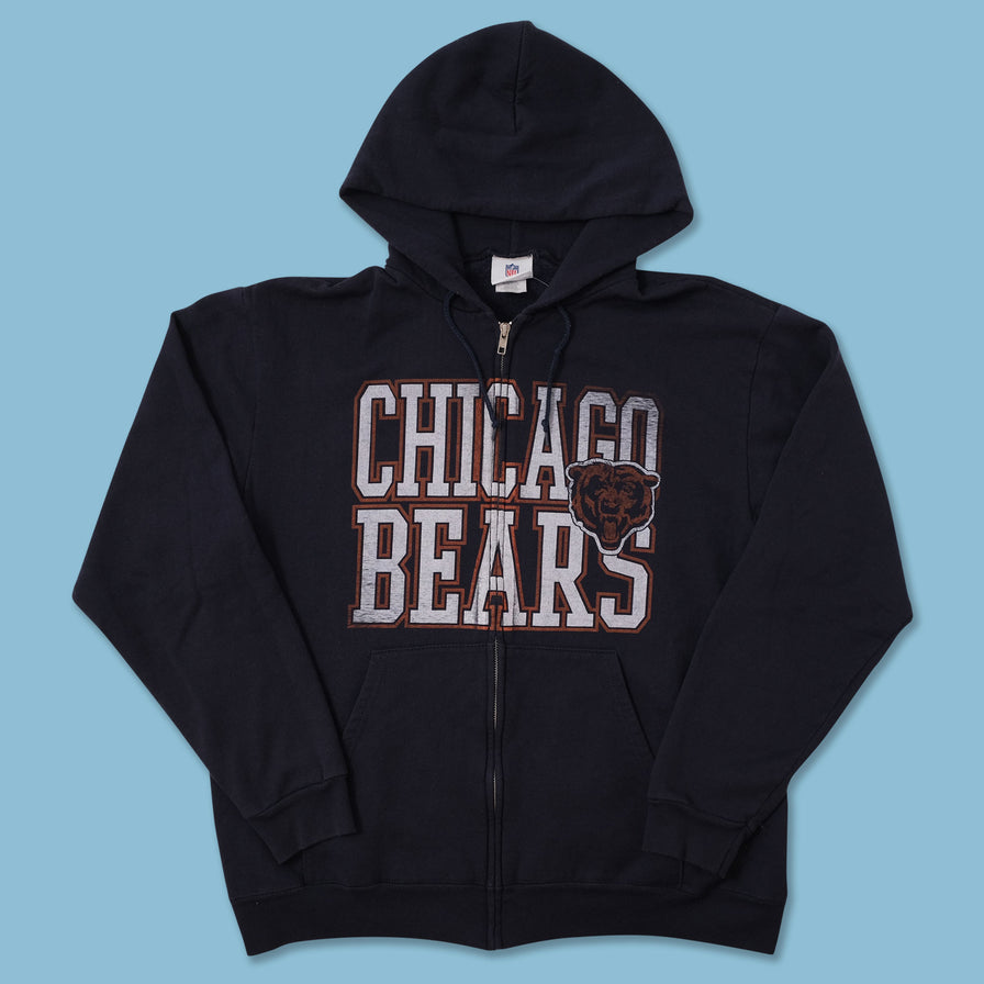 Vintage Chicago Bears Zip Hoody Large 
