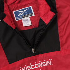 Vintage Reebok Wisconsin Badgers Q-Zip Windbreaker Large