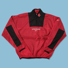 Vintage Reebok Wisconsin Badgers Q-Zip Windbreaker Large 