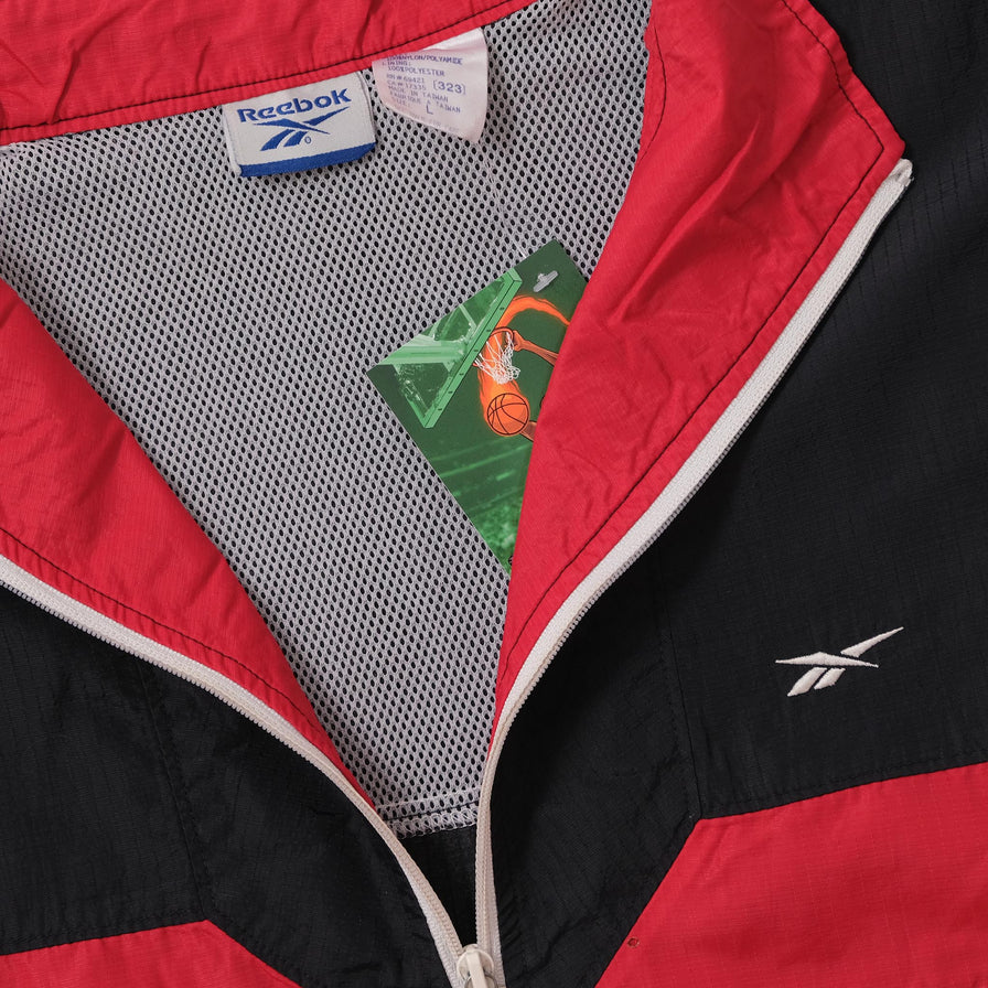 Vintage Reebok Halfzip Windbreaker Large 