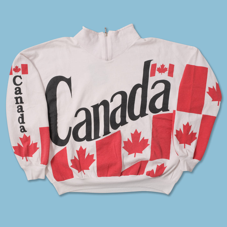 Vintage Canada Q-Zip Sweater Large 