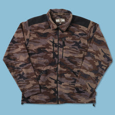 Vintage Camouflage Fleece Jacket Large 