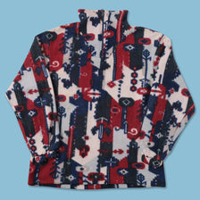 Vintage Patterned Q-Zip Fleece Medium 