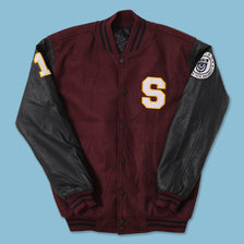 Vintage Wool Faux Leather Varsity Jacket Large 