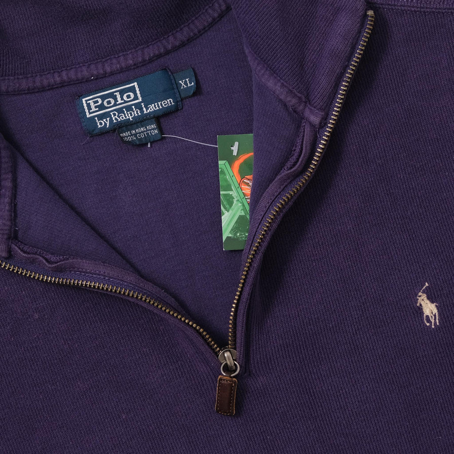 Vintage Polo Ralph Lauren Q-Zip Sweater XLarge 