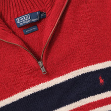 Vintage Polo Ralph Lauren Q-Zip Knit Sweater Large