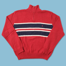 Vintage Polo Ralph Lauren Q-Zip Knit Sweater Large 