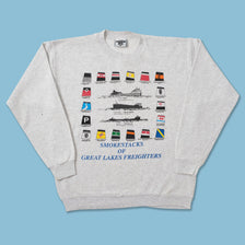 Vintage Ship Smockestacks Sweater Large 