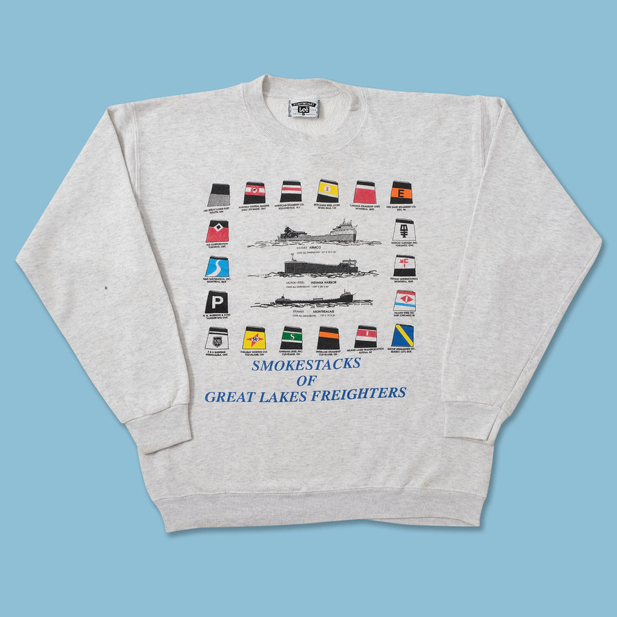 Vintage Ship Smockestacks Sweater Large 