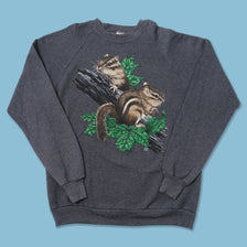 Vintage Squirrel Sweater Medium 