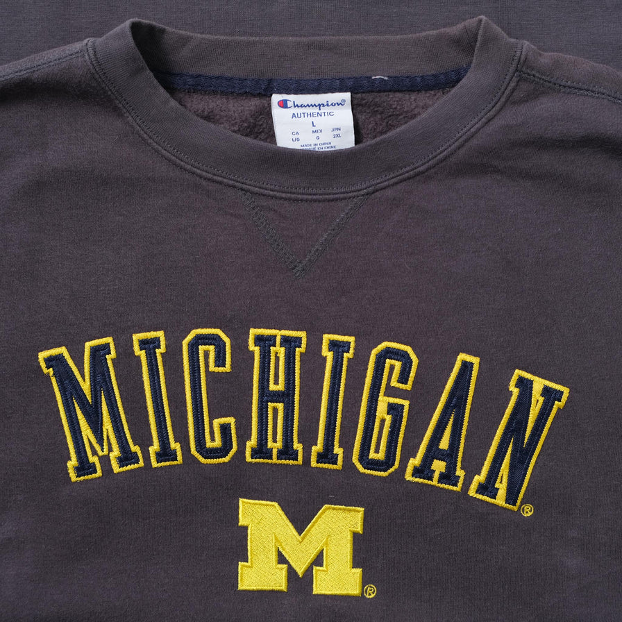 Vintage Champion Michigan Wolverines Sweater Large 