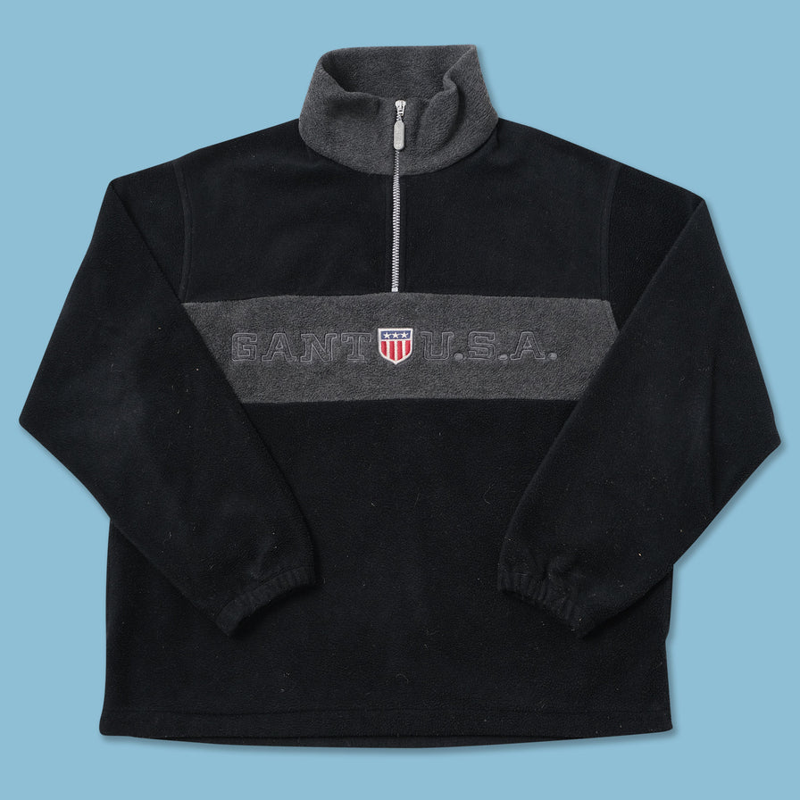 Vintage Gant Q-Zip Fleece Medium 