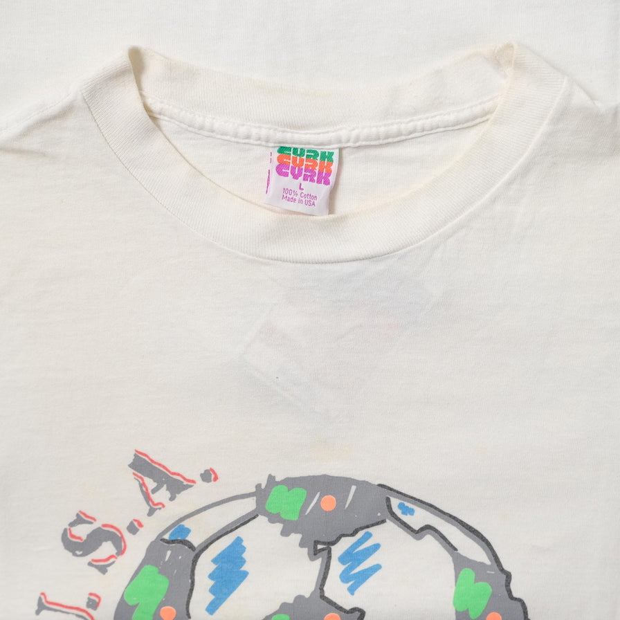 Vintage Soccer T-Shirt Medium 