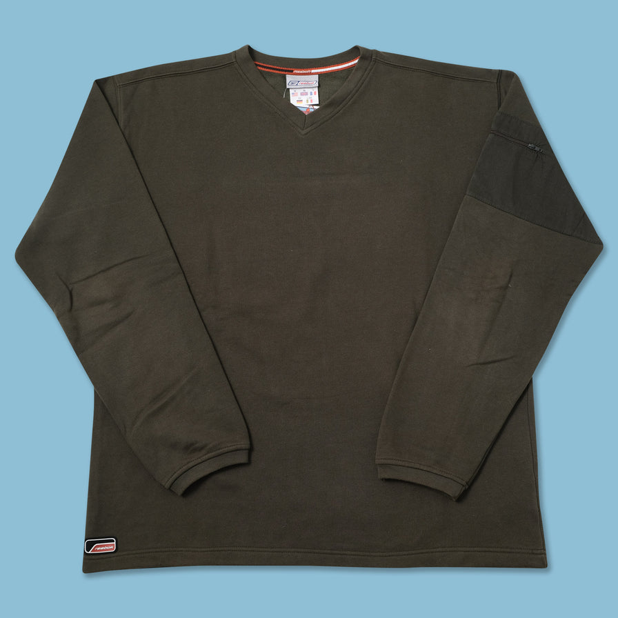 Vintage Reebok V-Neck Sweater Medium 