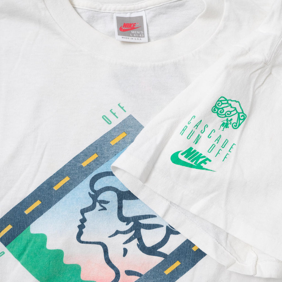 Vintage 1988 Nike Cascade Off Run T-Shirt Large 